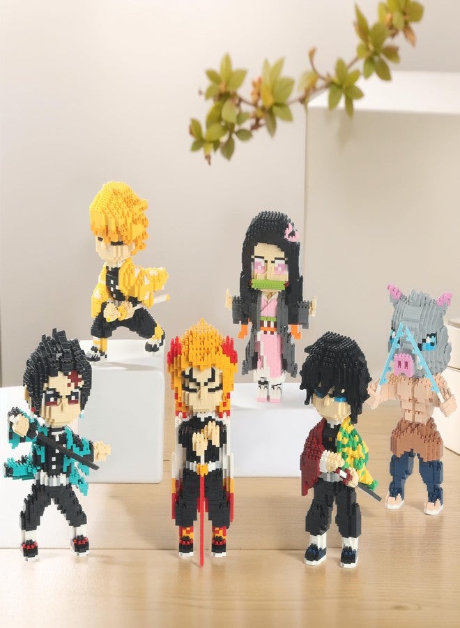 MACTANO Anime Demon Figure Micro Mini Building Set Slayer Tanjiro Kamado Building Block Toy for Adult-1187pcs - Image 3